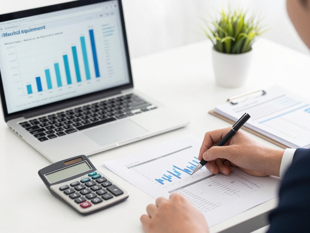 Business calculation showing ROI for colon hydrotherapy equipment investment