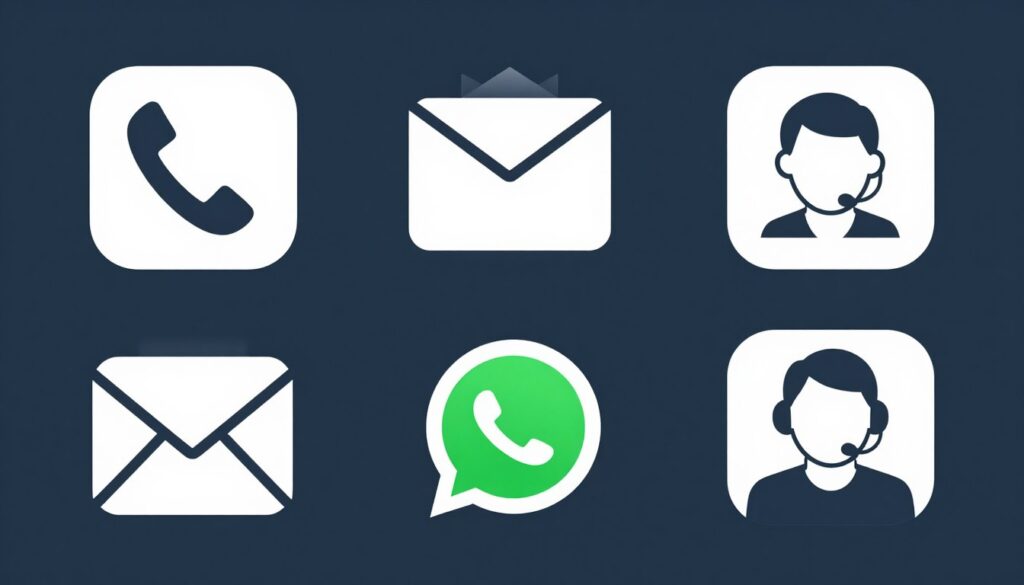 Customer support contact options