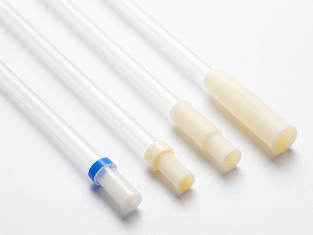 Detailansicht verschiedener medizinischer Schlauchtypen für Colon Hydrotherapie