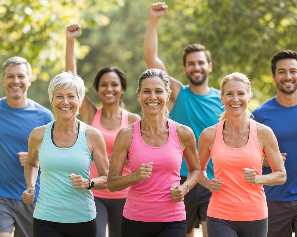 Gesunde vitale Menschen repräsentieren Wellness und Gesundheit