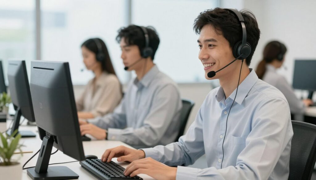 Kundenservice Team telefonische Beratung