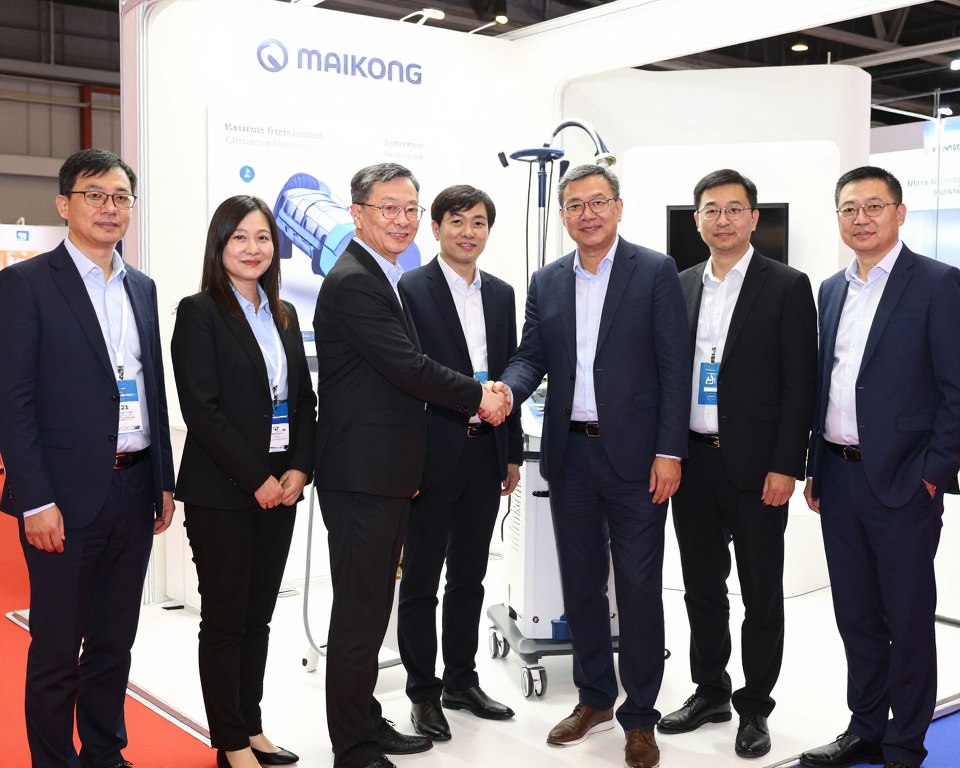 MAIKONG team with German distributor partners at international medical equipment trade show