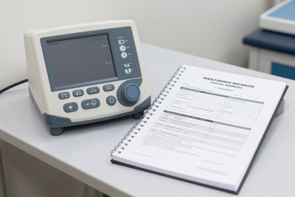 Medical device maintenance log documentation