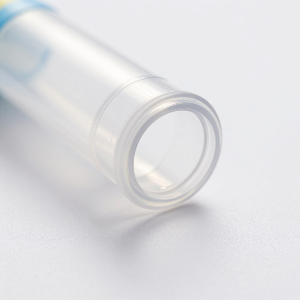 Medizinisches PVC-Schlauchmaterial in Nahaufnahme