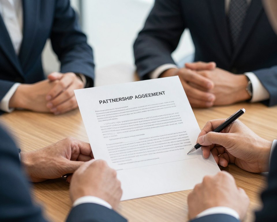 Partnership agreement signing process