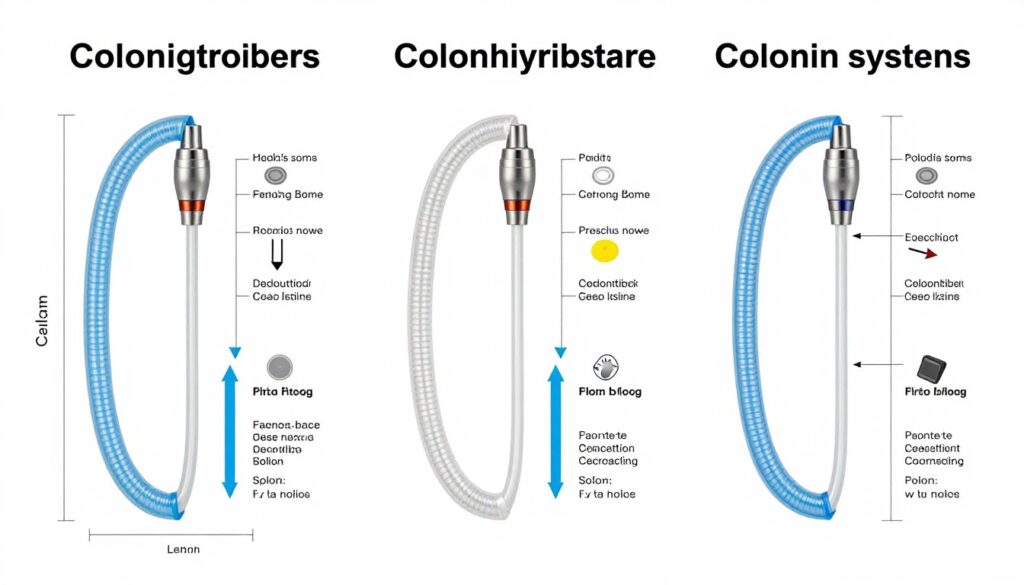 Schlauchsystem Vergleichsdiagramm