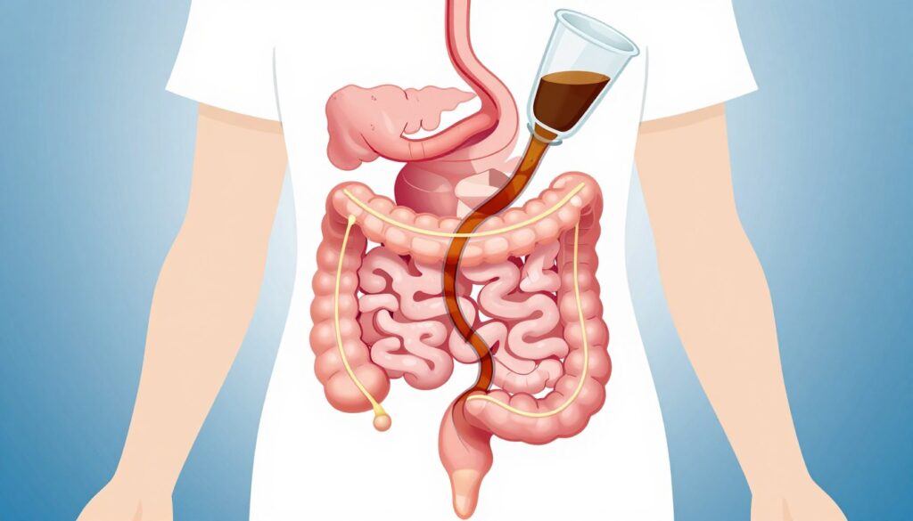 Step by step coffee colonic hydrotherapy treatment process