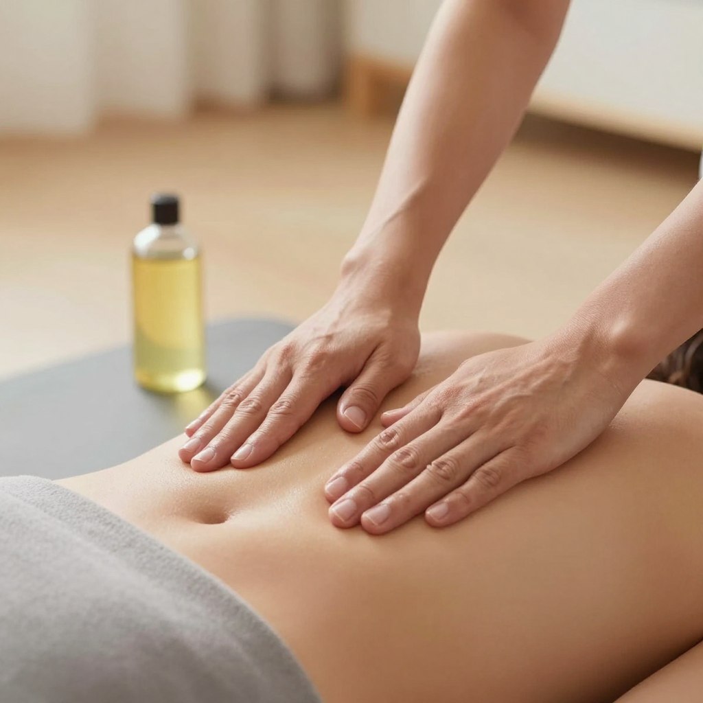 Tägliche Routine Bauch-Massage für Verdauung