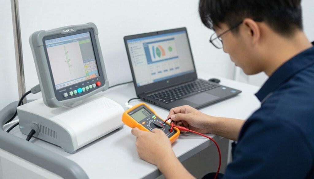 Techniker bei Fehlerdiagnose