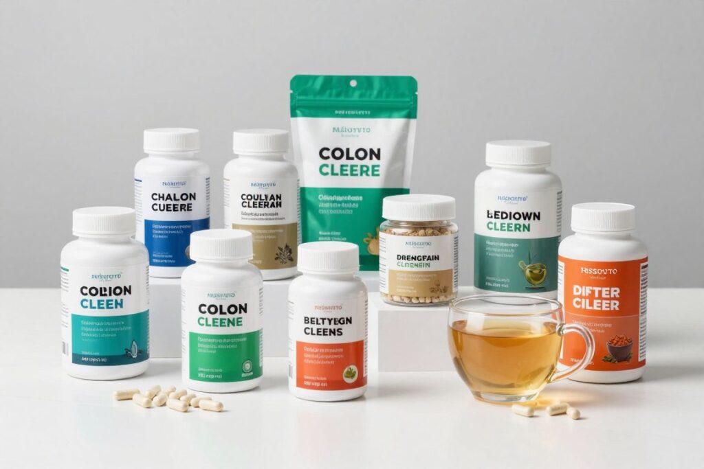 Verschiedene colon cleanse Nahrungsergänzungsmittel und Produkte