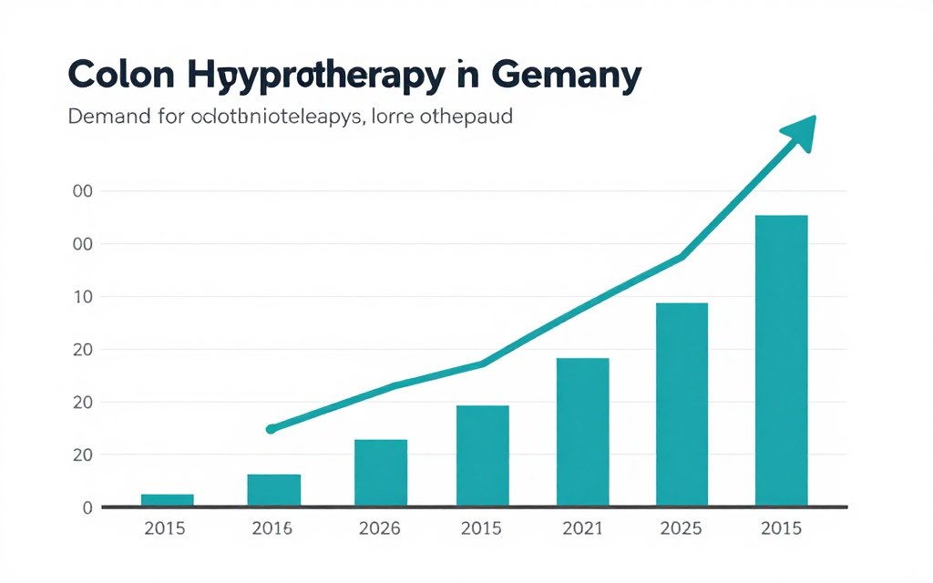 Wachstumsgrafik zeigt steigendes Interesse an Colon Hydrotherapie in Deutschland
