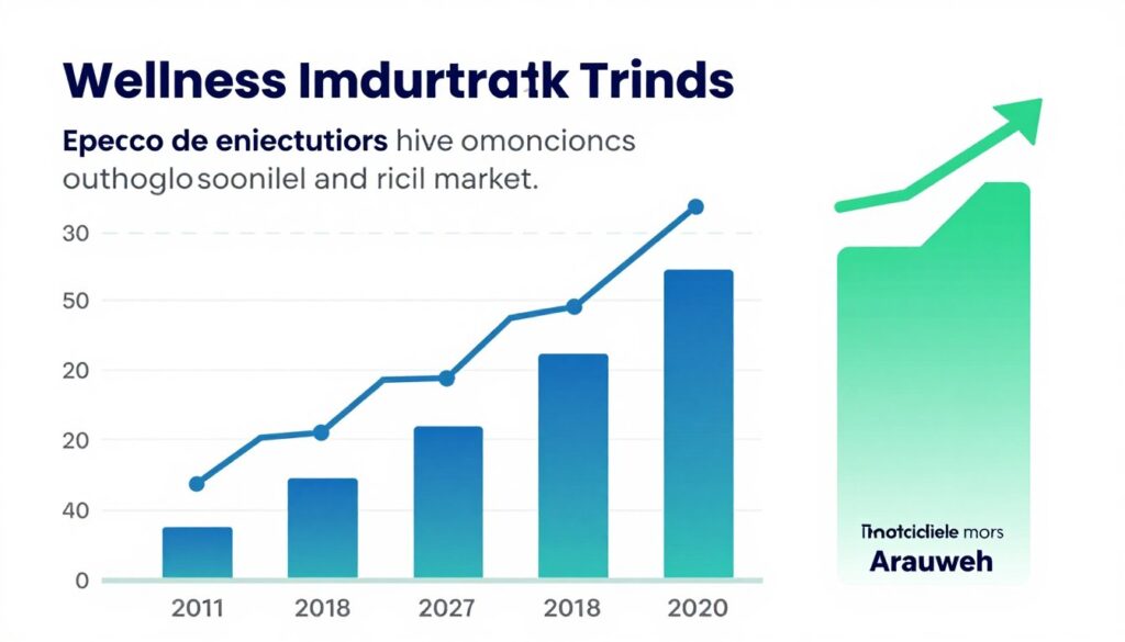 Wellness-Industrie Wachstumstrends Grafik