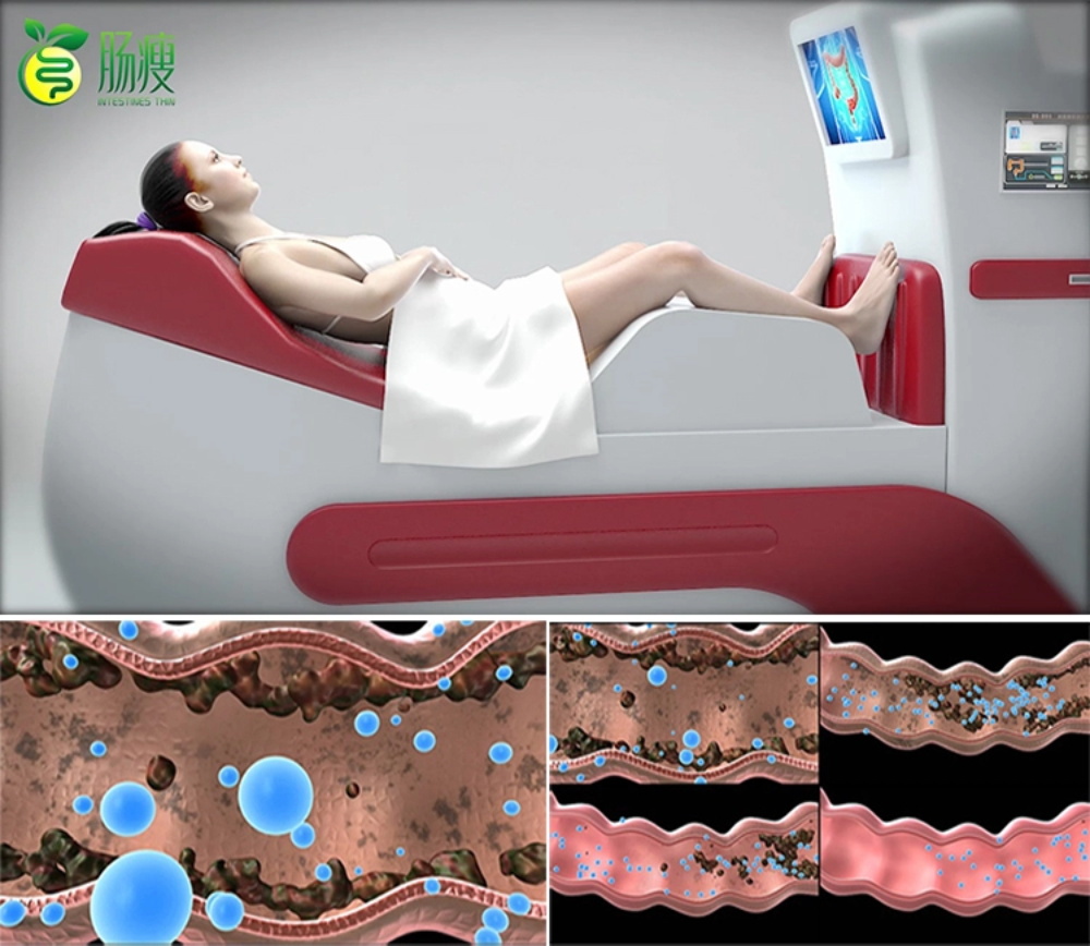 Detailansicht des Touchscreen-Bedienfelds der colon hydrotherapy machine