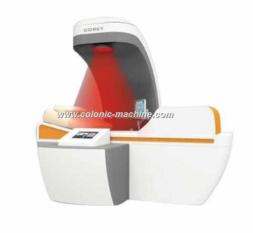 Closed colonic hydrotherapy system in modern wellness center