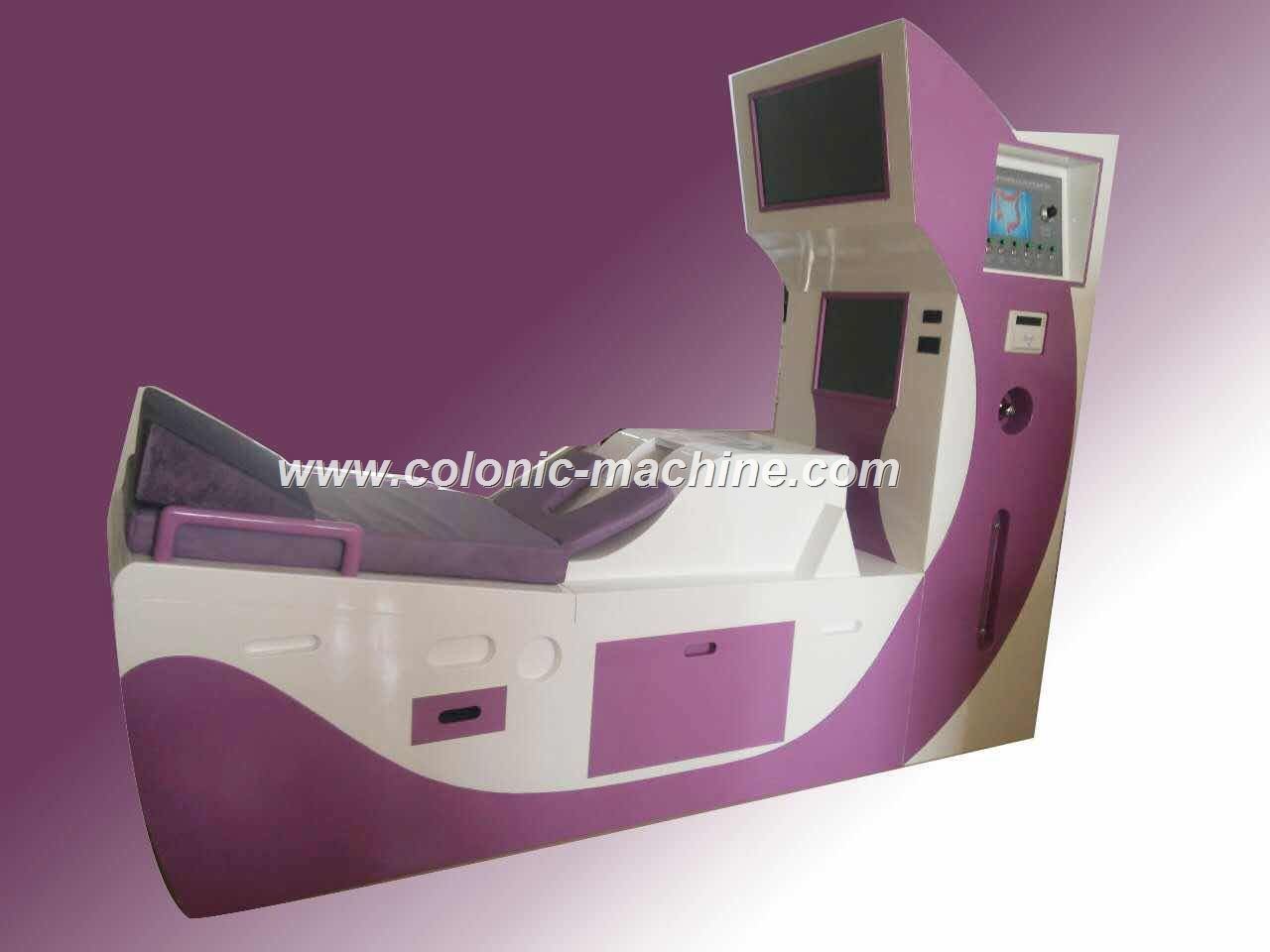 Closed colonic hydrotherapy system in modern wellness center