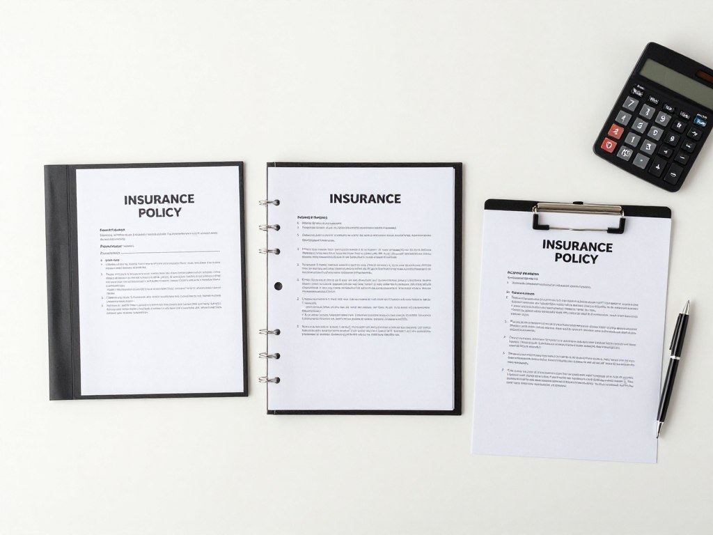three types of insurance coverage illustrated with policy documents