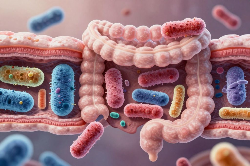 Wissenschaftliche Darstellung von Darmbakterien und deren Einfluss auf colon hydrotherapy acne